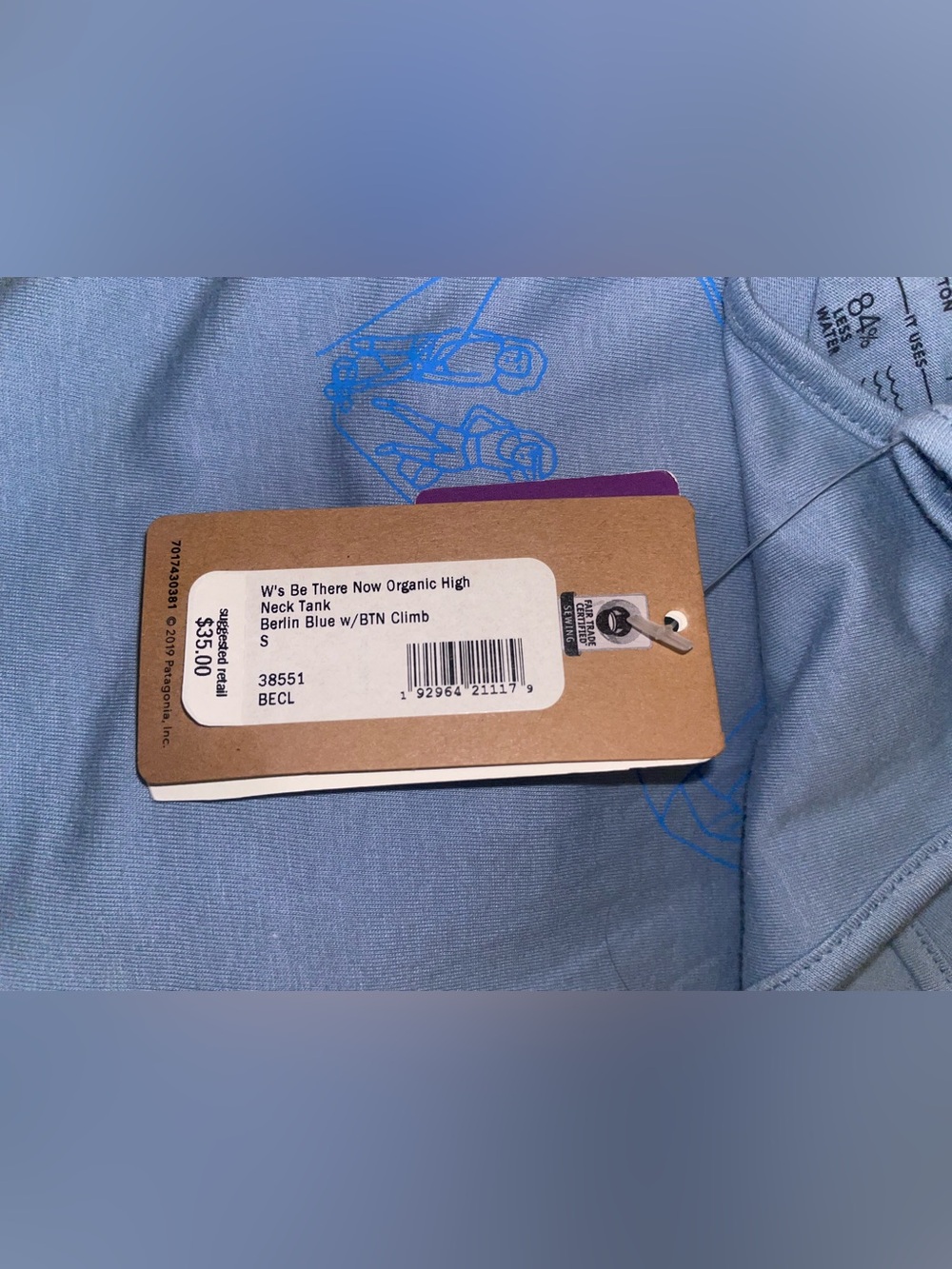 Patagonia Blue Women’s Graphic Tank Top - Picture 4 of 5